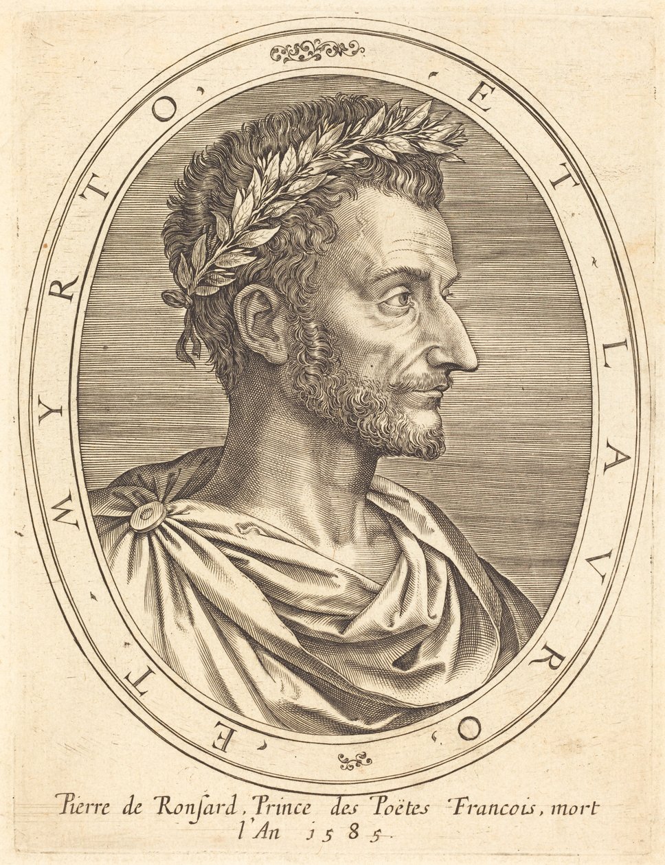 Pierre de Ronsard autorstwa Michel Lasne