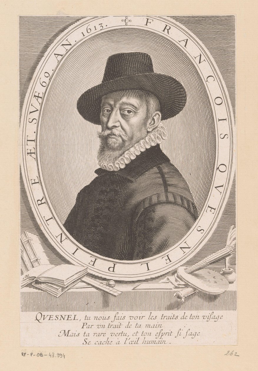 Portret François Quesnela autorstwa Michel Lasne