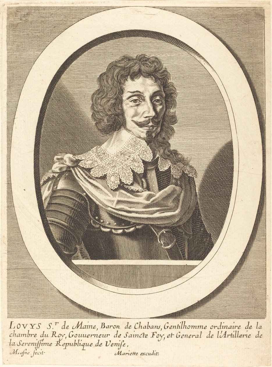Louis Sieur z Maine autorstwa Michel Lasne after Pierre Jean Mariette