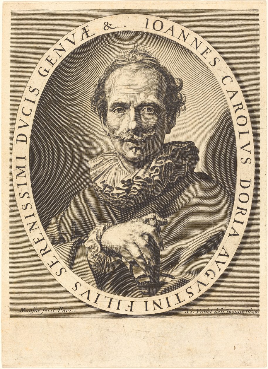 Jean Charles Doria autorstwa Michel Lasne after Simon Vouet