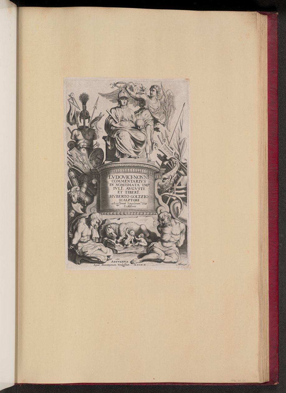 Strona tytułowa dla Ludovicus Nonnius, Komentarz do medali autorstwa Michel Lasne after Sir Peter Paul Rubens