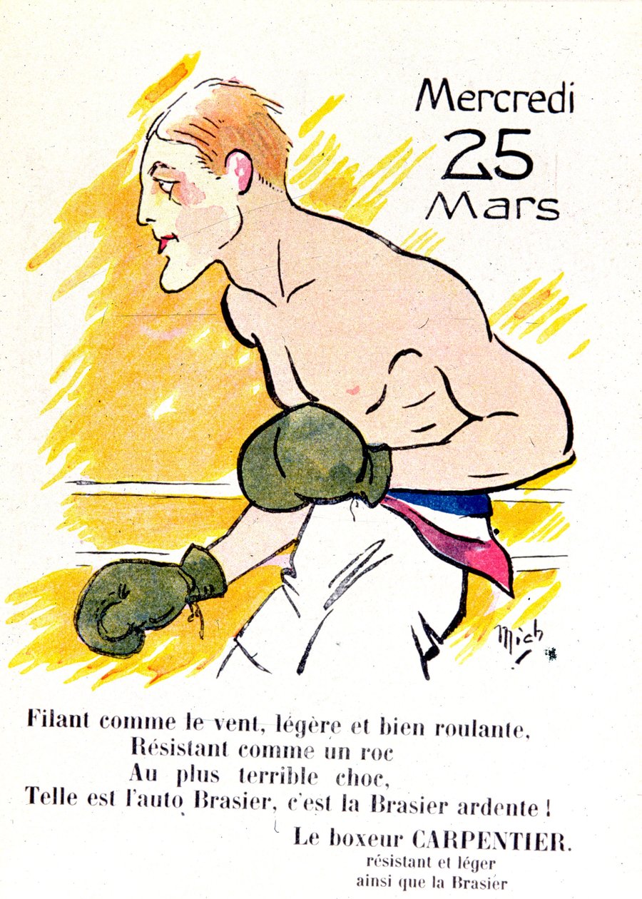 Bokser Georges Carpentier, ok. 1920 r. autorstwa Michel Liebeaux
