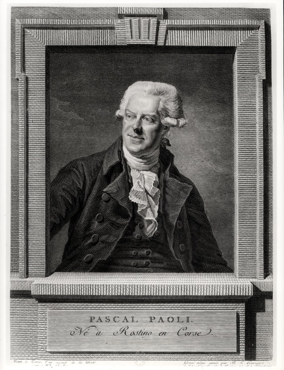 Portret Pascala Paoli, rytowany przez Benoit Louis Henriquez (1732-1806) 1793 autorstwa Michel Martin Drolling
