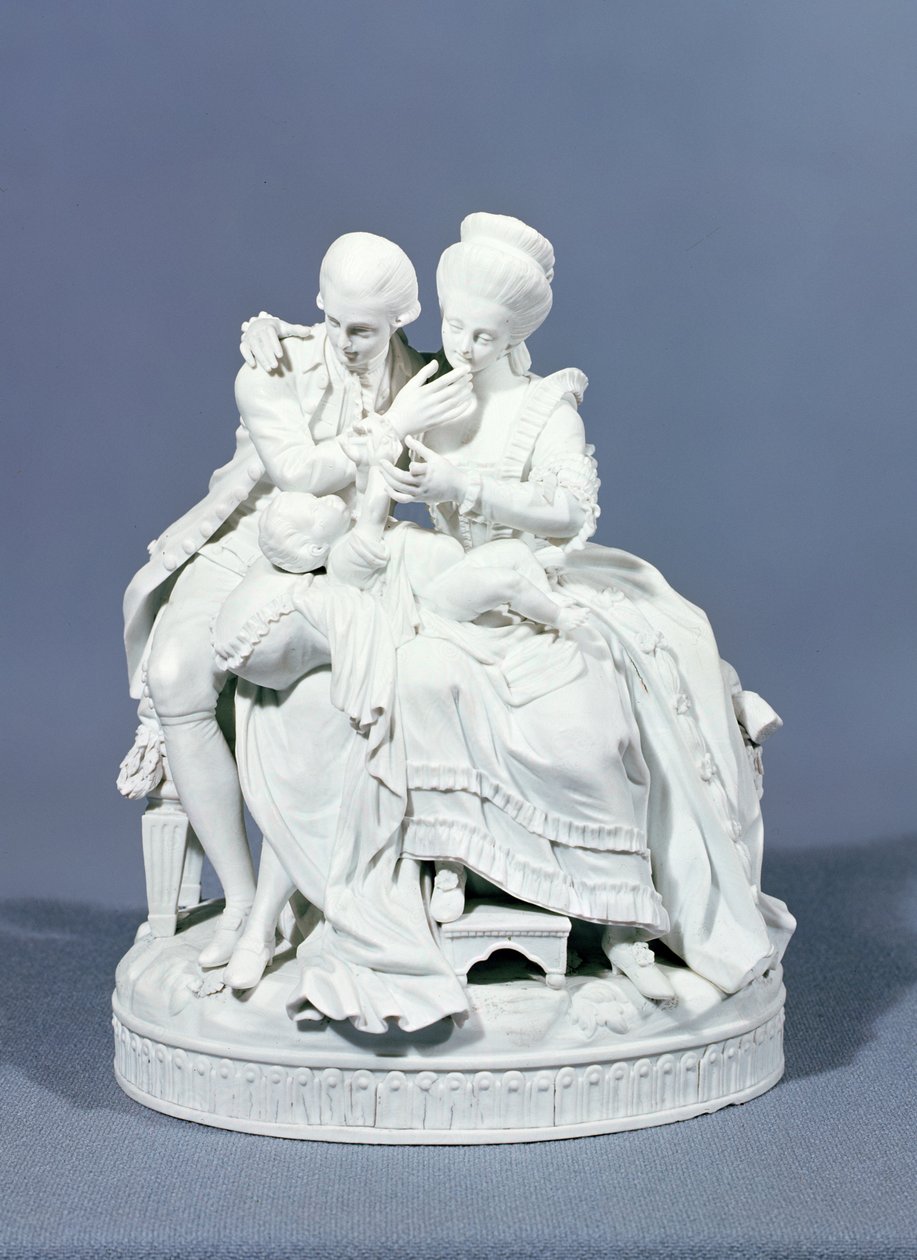 Szczęśliwi rodzice, Miśnia, ok. 1770 (porcelana) autorstwa Michel Victor Acier