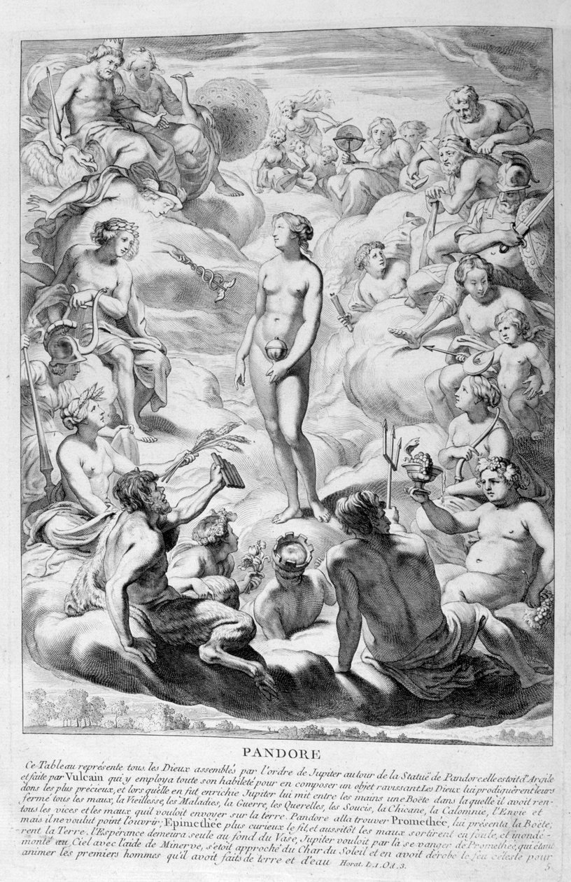 Puszka Pandory, 1655 autorstwa Michel de Marolles