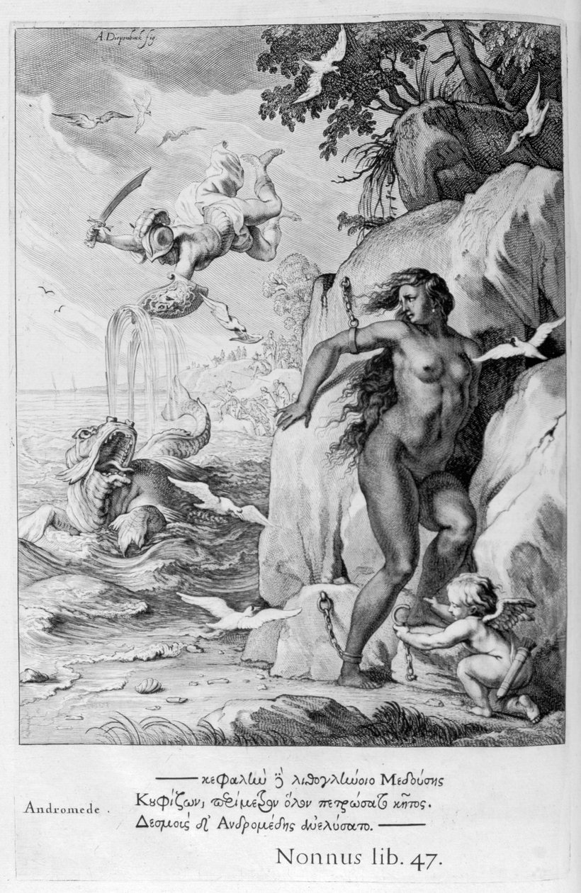 Perseusz uwalnia Andromedę z morskiego potwora, 1655 autorstwa Michel de Marolles