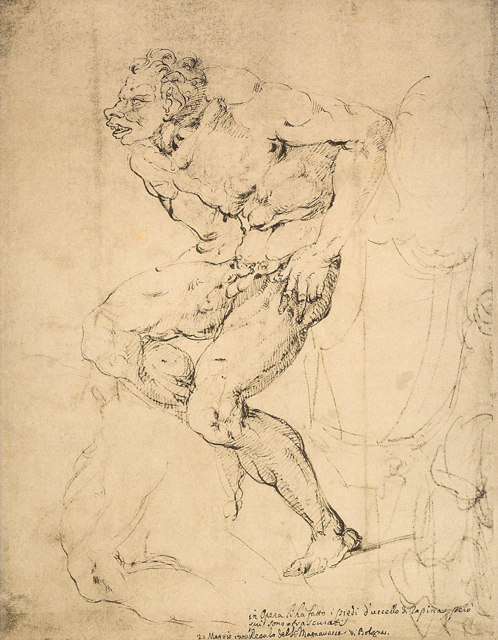 Diabeł, rysunek Michała Anioła. Gabinet Rysunków i Grafiki, Galeria Uffizi, Florencja autorstwa Michelangelo Buonarroti