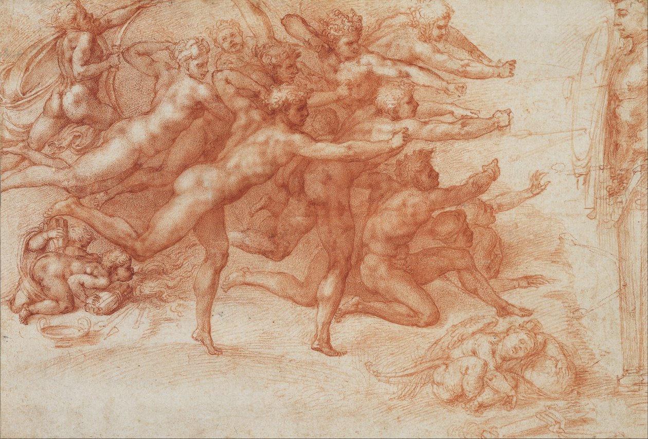 Łucznicy strzelający do hermy autorstwa Michelangelo Buonarroti