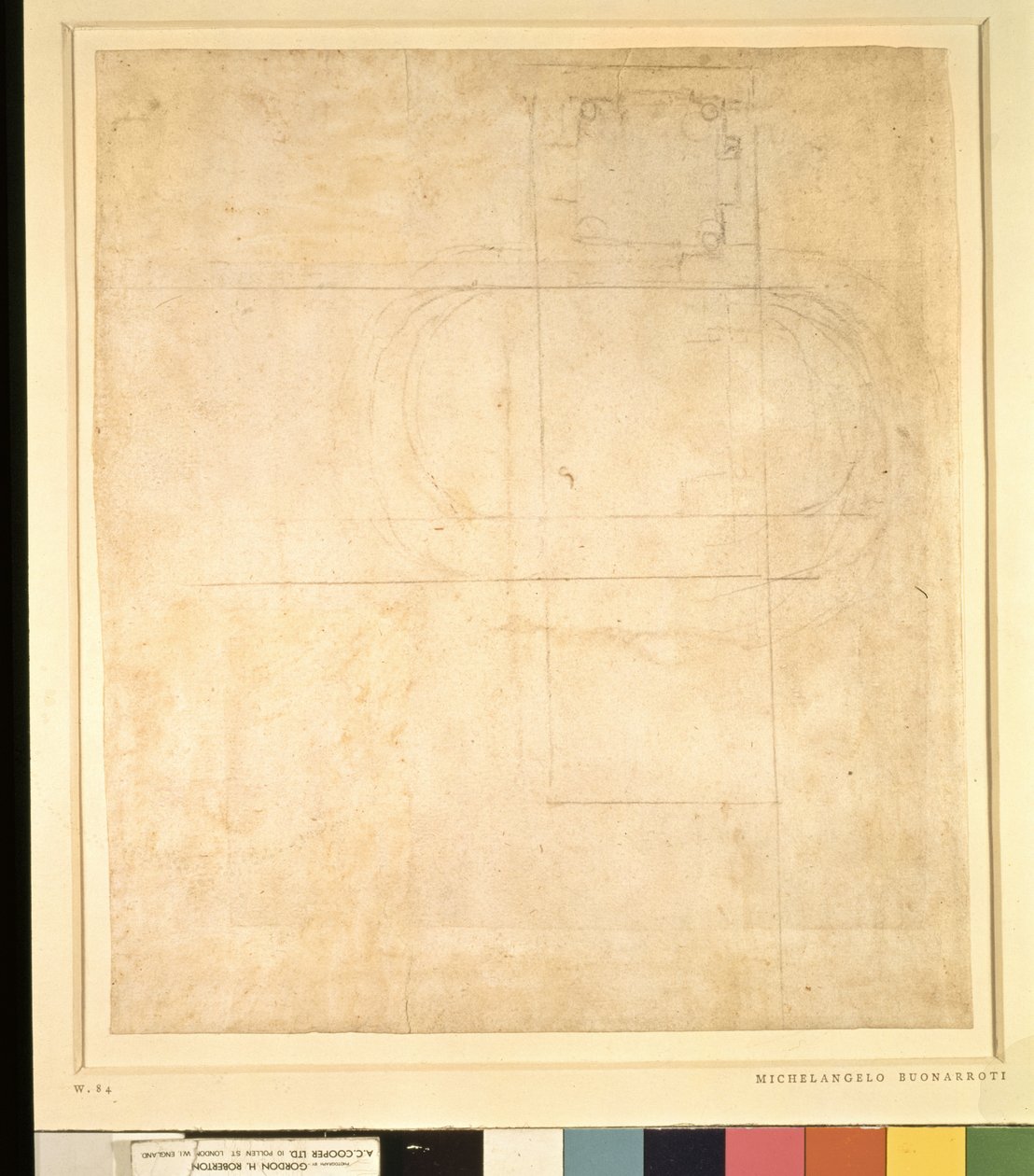 Rysunek architektoniczny autorstwa Michelangelo Buonarroti
