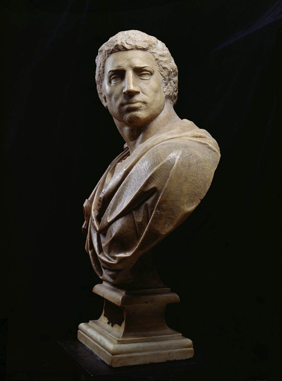 Popiersie Brutusa (85-42 pne) ok. 1540 (marmur) (patrz także 79848) autorstwa Michelangelo Buonarroti