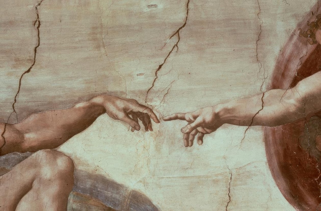 Stworzenie Adama autorstwa Michelangelo Buonarroti
