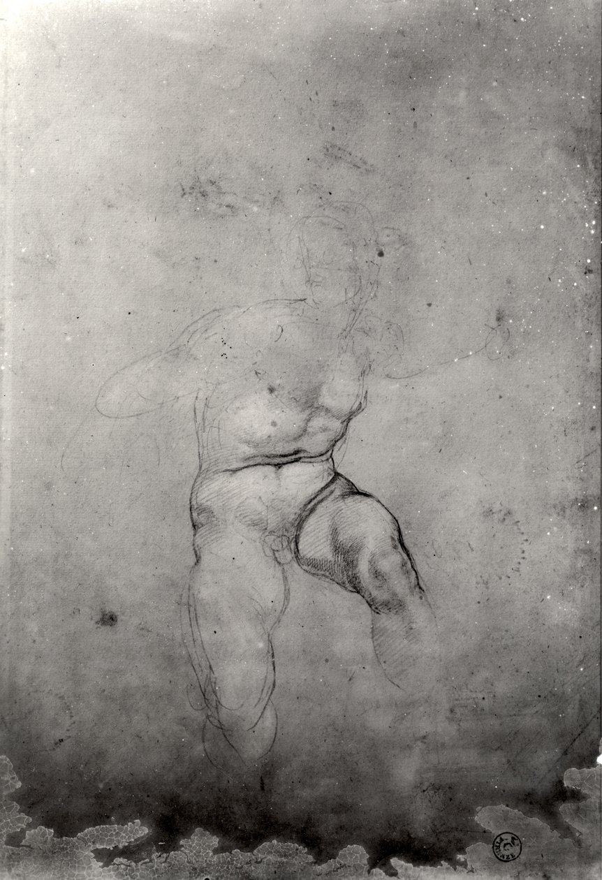 Mężczyzna nago autorstwa Michelangelo Buonarroti