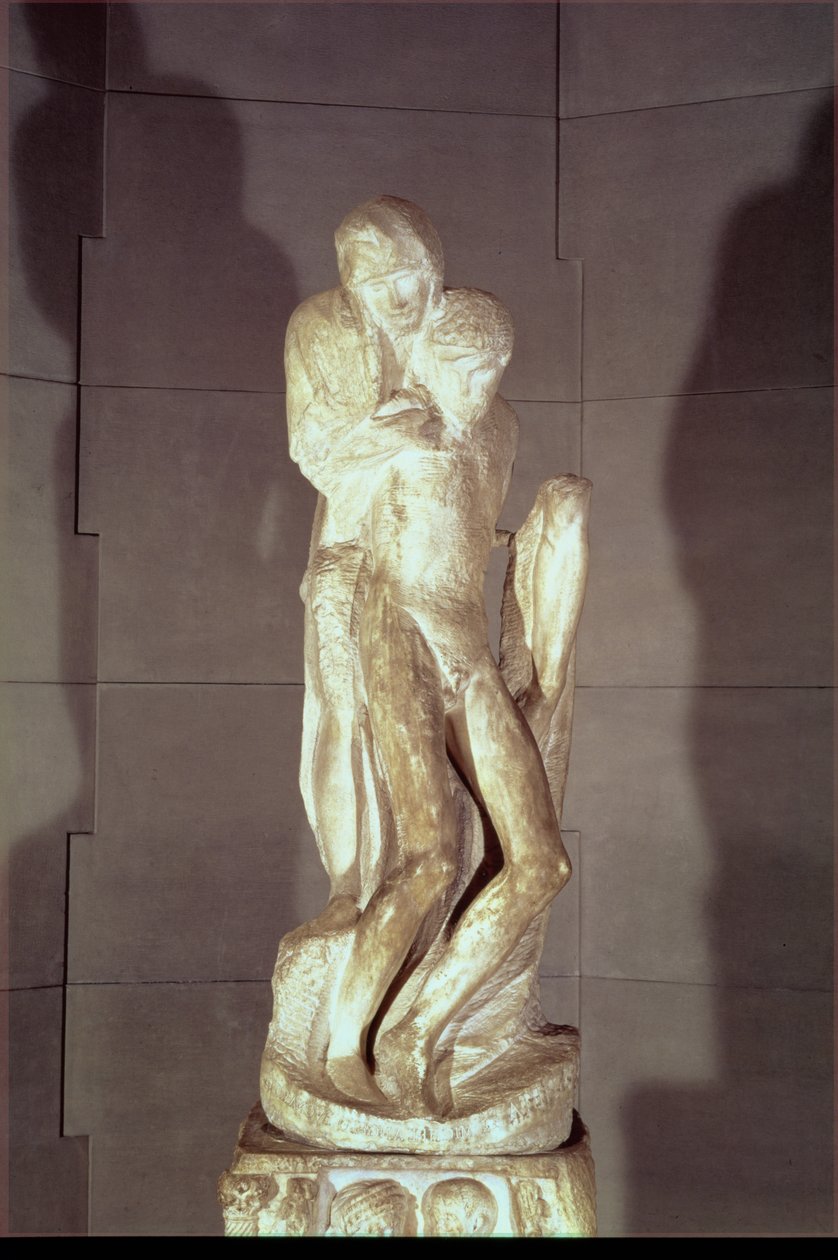 Rondanini Pieta, 1564 (marmur) (patrz także 55601) autorstwa Michelangelo Buonarroti