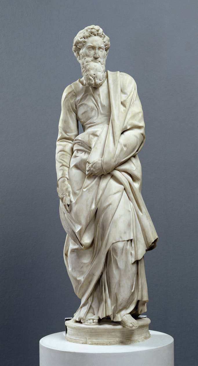 Św. Paweł, z Ołtarza Piccolomini, 1501-4 (marmur) (zob. 134172 i 134173) autorstwa Michelangelo Buonarroti