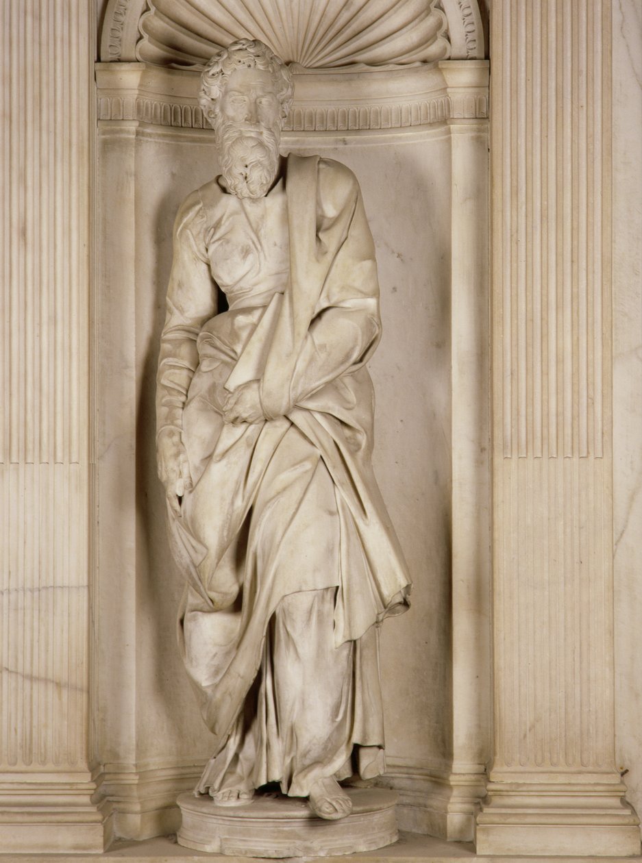 Św. Paweł, z ołtarza Piccolomini, 1501-4 (marmur) autorstwa Michelangelo Buonarroti