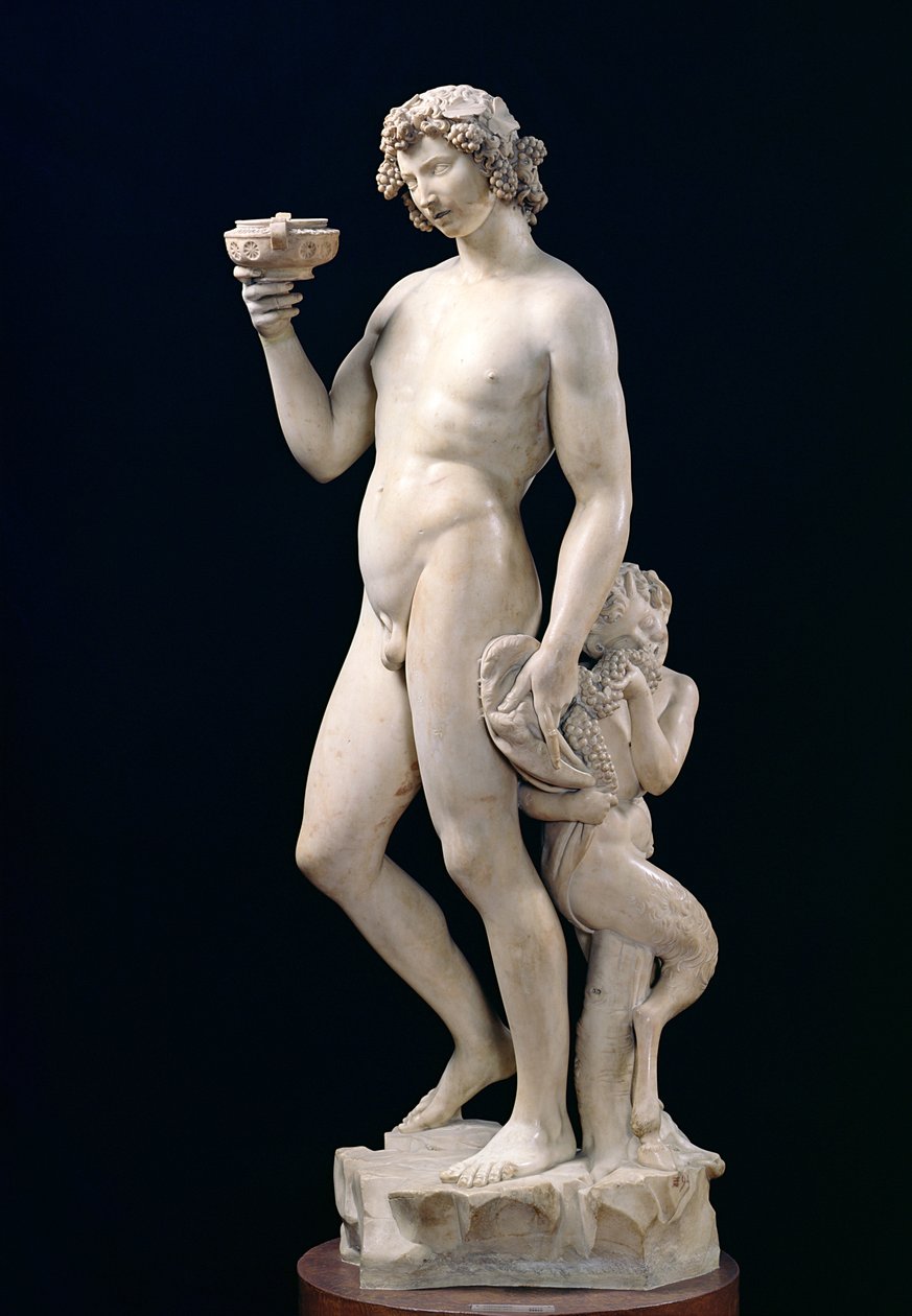 Pijaństwo Bachusa, 1496-97 (marmur) autorstwa Michelangelo Buonarroti