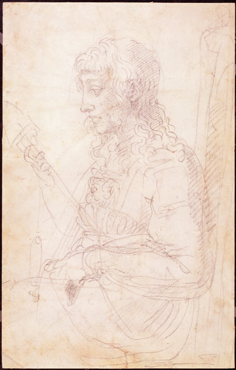 W.40 Szkic postaci kobiecej autorstwa Michelangelo Buonarroti