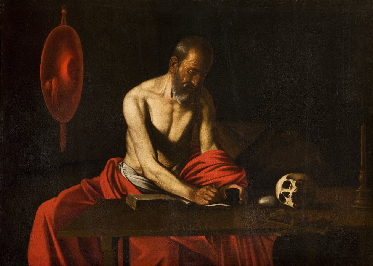 Święty Hieronim, 1607 autorstwa Michelangelo Merisi Caravaggio