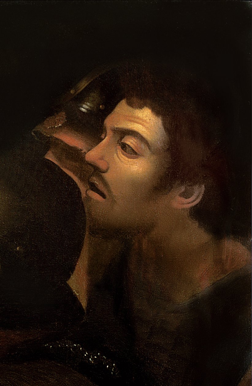 Wzięcie Chrystusa olej na płótnie detal z 204177 autorstwa Michelangelo Merisi Caravaggio