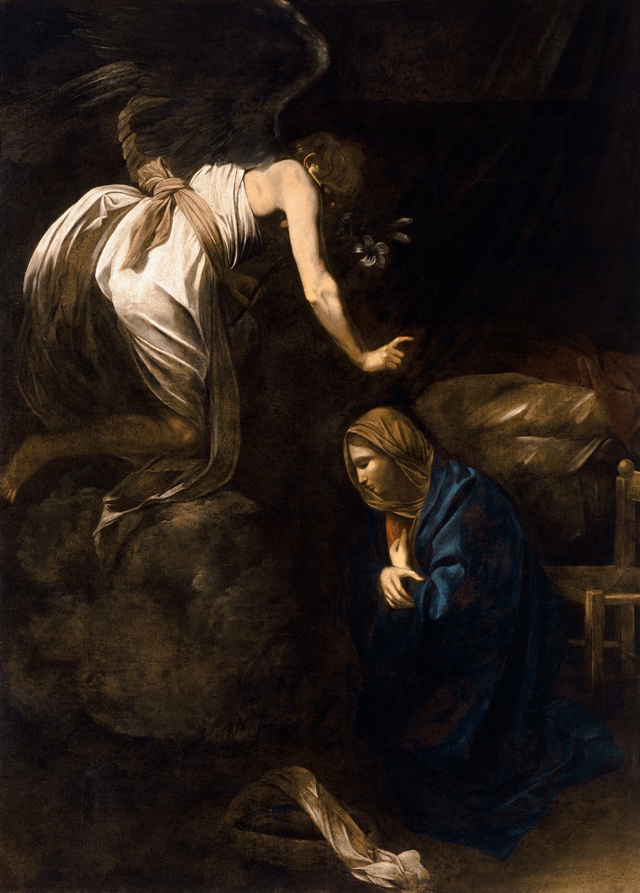 zwiastowanie autorstwa Michelangelo Merisi Caravaggio