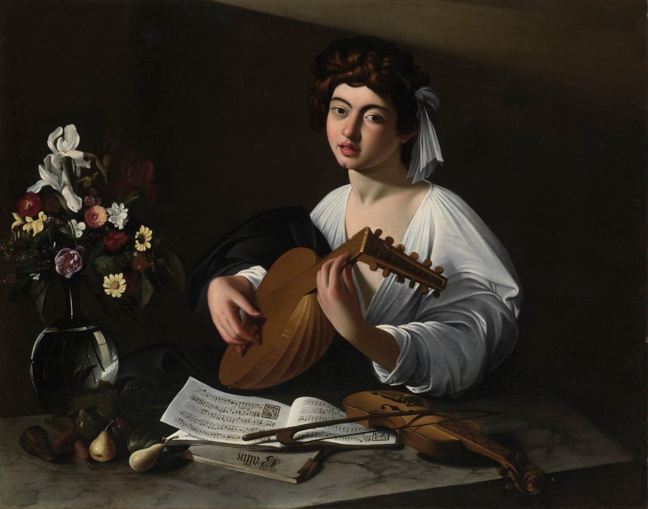 Apollo gracz na lutni autorstwa Michelangelo Merisi Caravaggio
