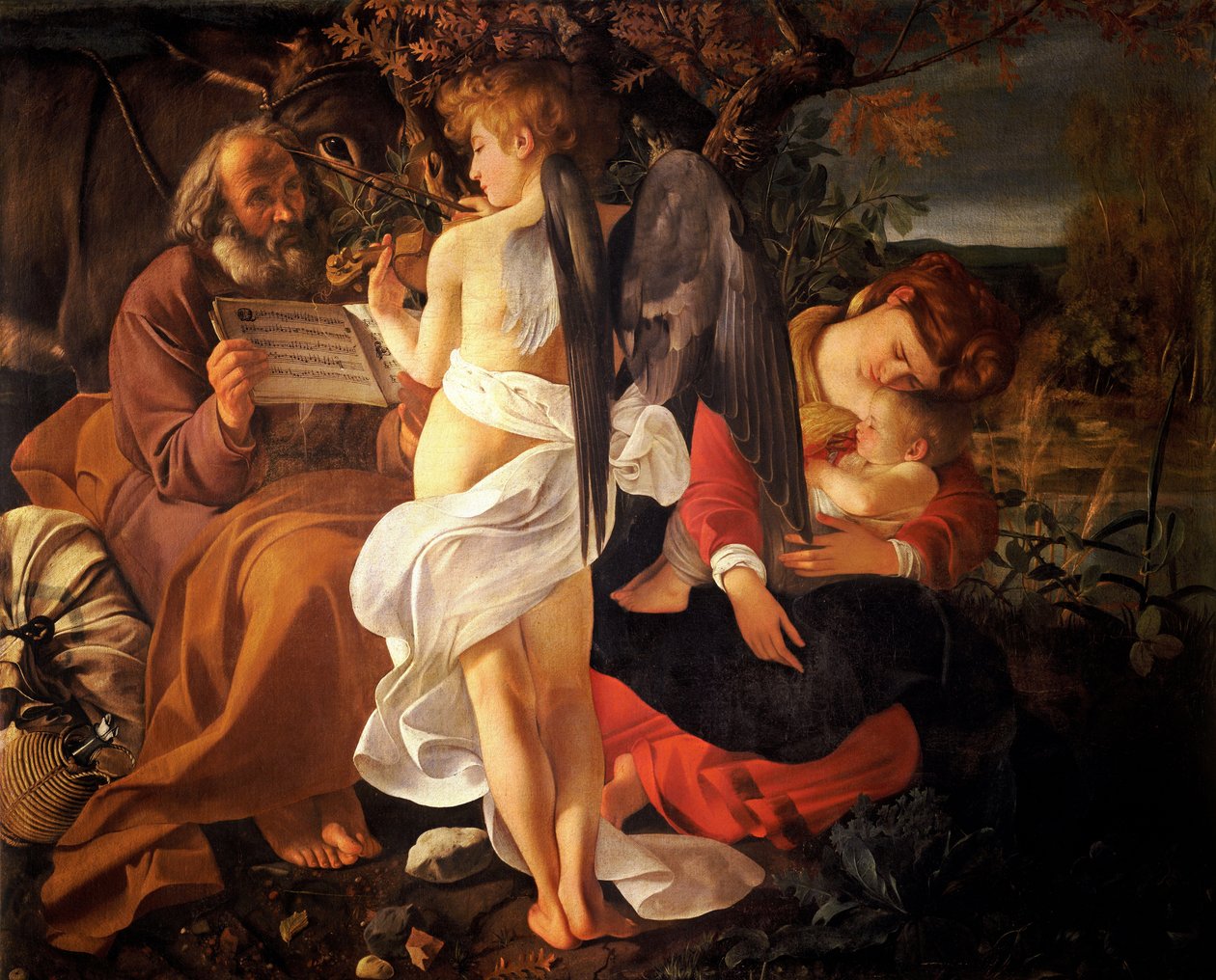 Odpocznij w locie do Egiptu autorstwa Michelangelo Merisi Caravaggio