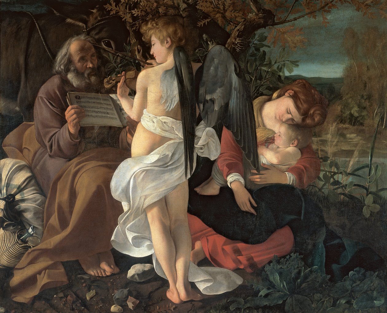 Odpocznij w ucieczce do Egiptu, ok. 1603 autorstwa Michelangelo Merisi Caravaggio