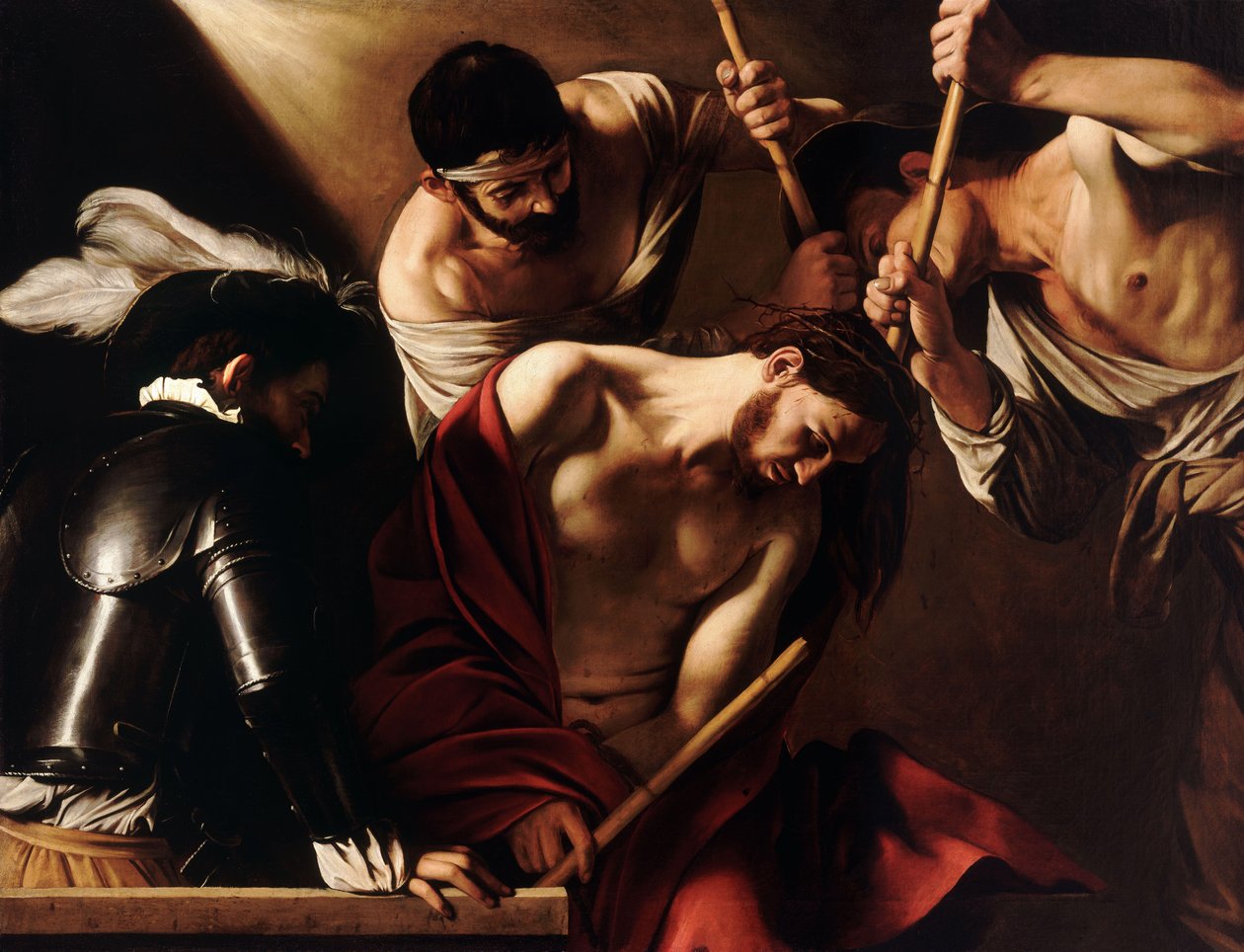 Ukoronowanie cierniem autorstwa Michelangelo Merisi Caravaggio
