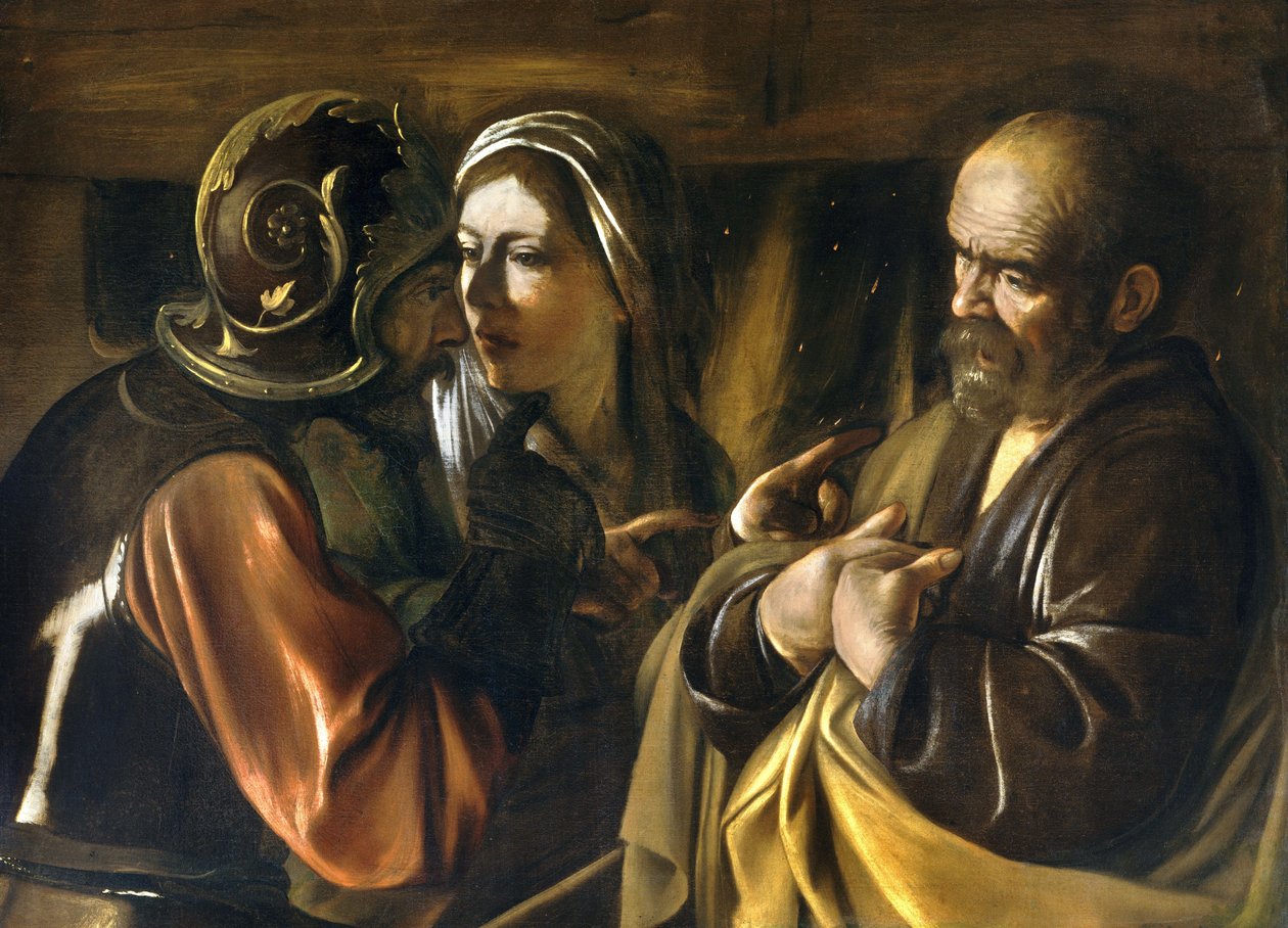 Odmowa św. Piotra autorstwa Michelangelo Merisi Caravaggio