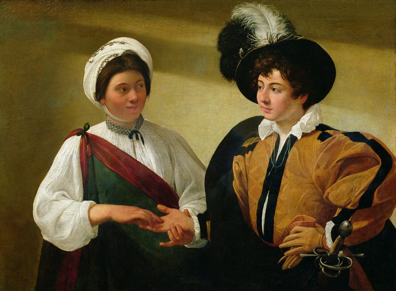 Wróżka, ok. 1596-97 autorstwa Michelangelo Merisi Caravaggio