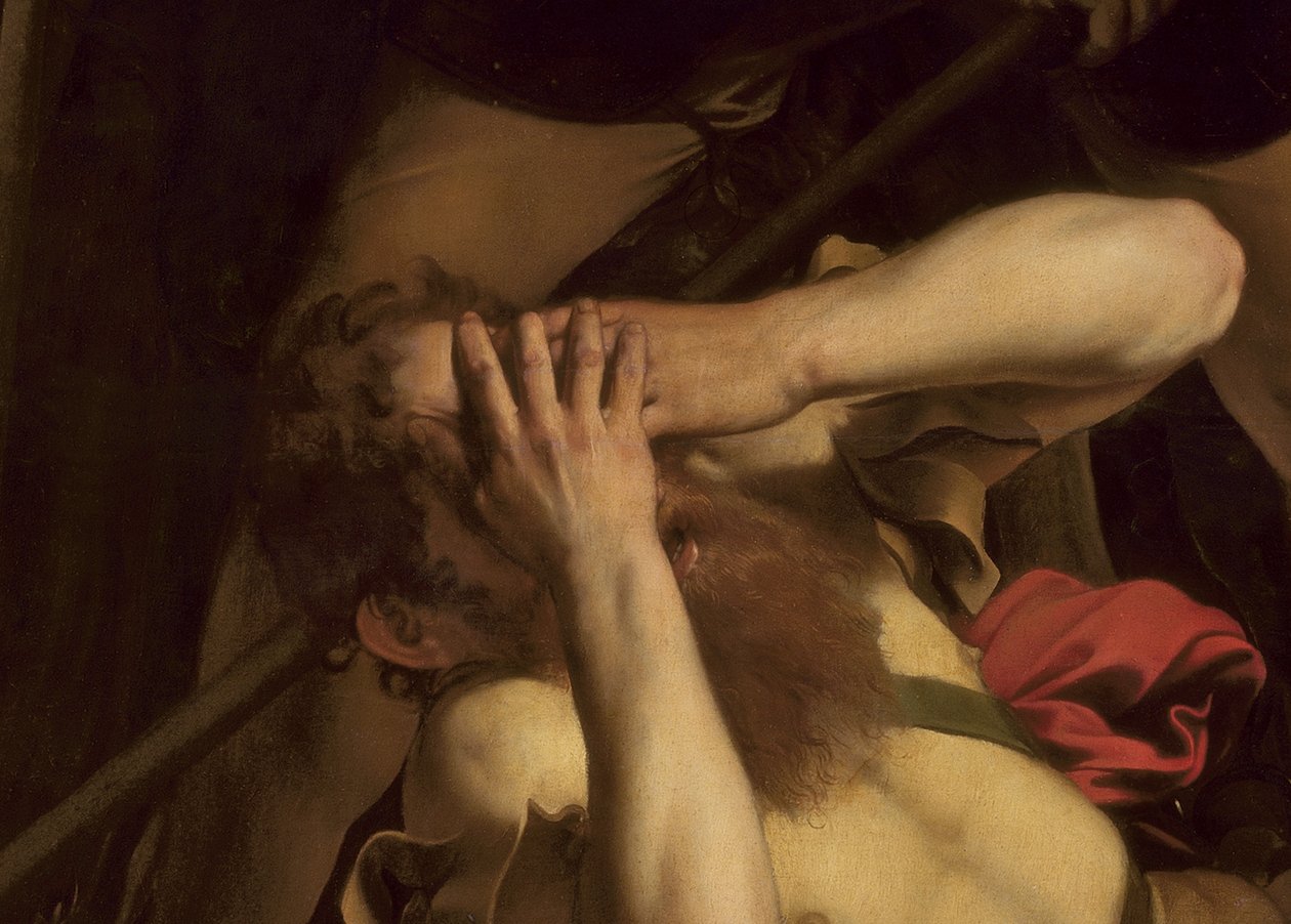 Nawrócenie św. Pawła (detal z 355364) autorstwa Michelangelo Merisi Caravaggio