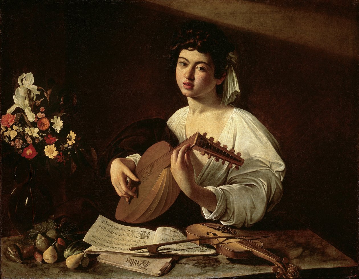Lutniarz, ok.1595 autorstwa Michelangelo Merisi Caravaggio