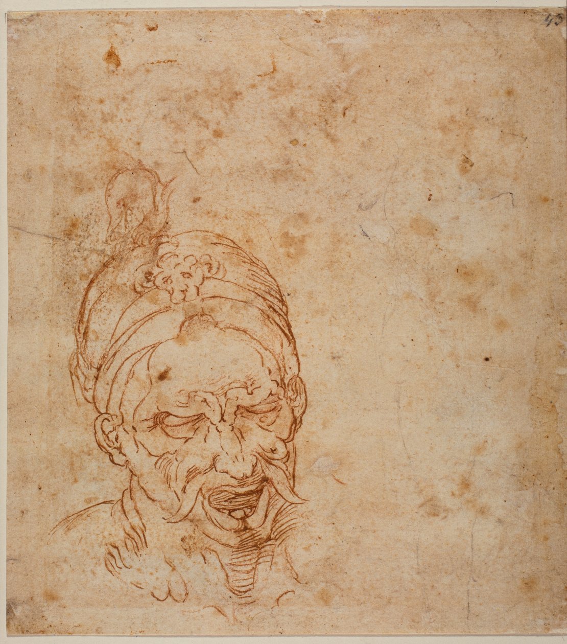 Orientalne badanie głowy autorstwa Michelangelo (after) Buonarroti