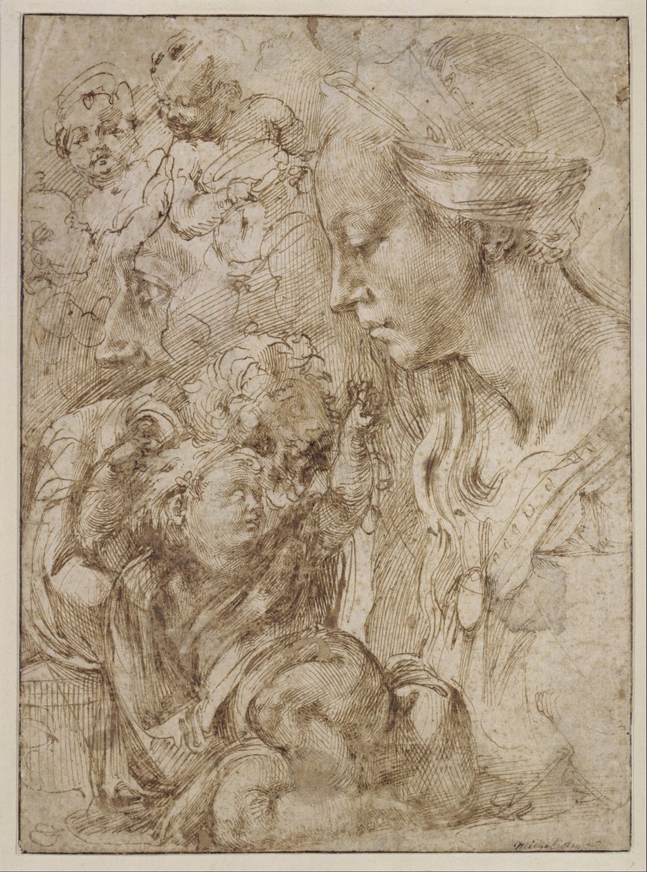 Studia dla Świętej Rodziny autorstwa Michelangelo