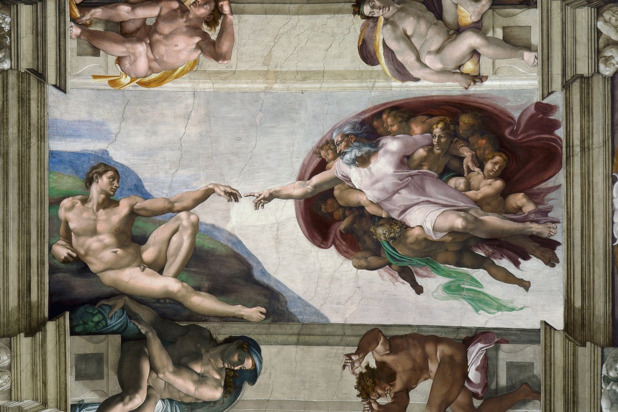Stworzenie Adama autorstwa Michelangelo