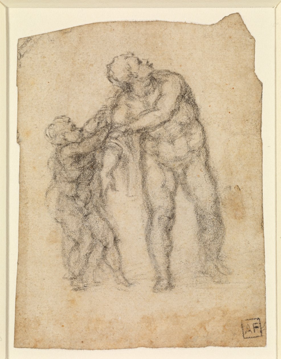 Eneasz i dziecko (rekto) (ołówek na papierze) [patrz 5934523] autorstwa Michelangelo Buonarroti