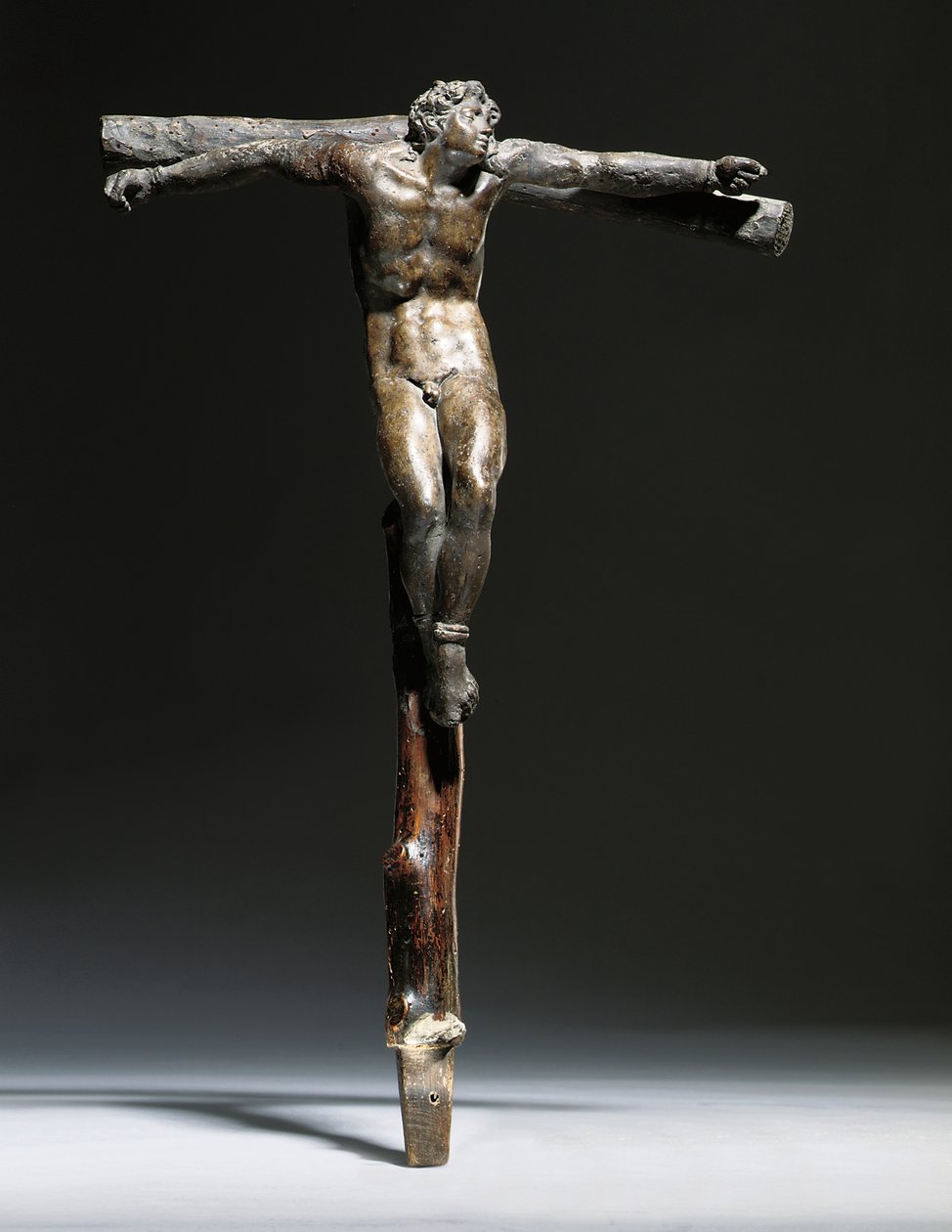 Grupa Ukrzyżowania Chrystusa, Dobrego Złodzieja i Złego Złodzieja autorstwa Michelangelo Buonarroti