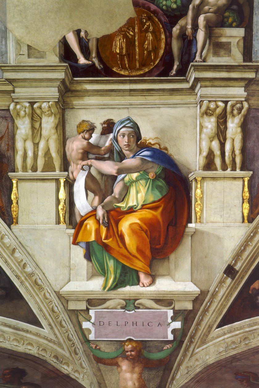 Delficka Sybilla autorstwa Michelangelo Buonarroti