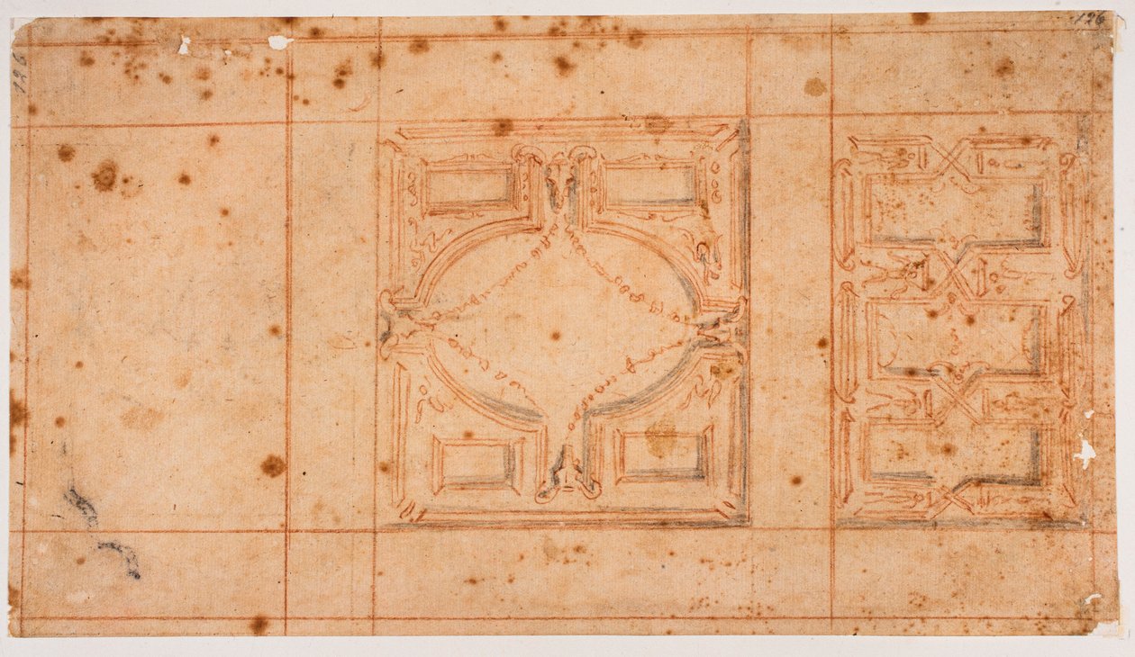 Projekt biurka w bibliotece Laurentian autorstwa Michelangelo Buonarroti