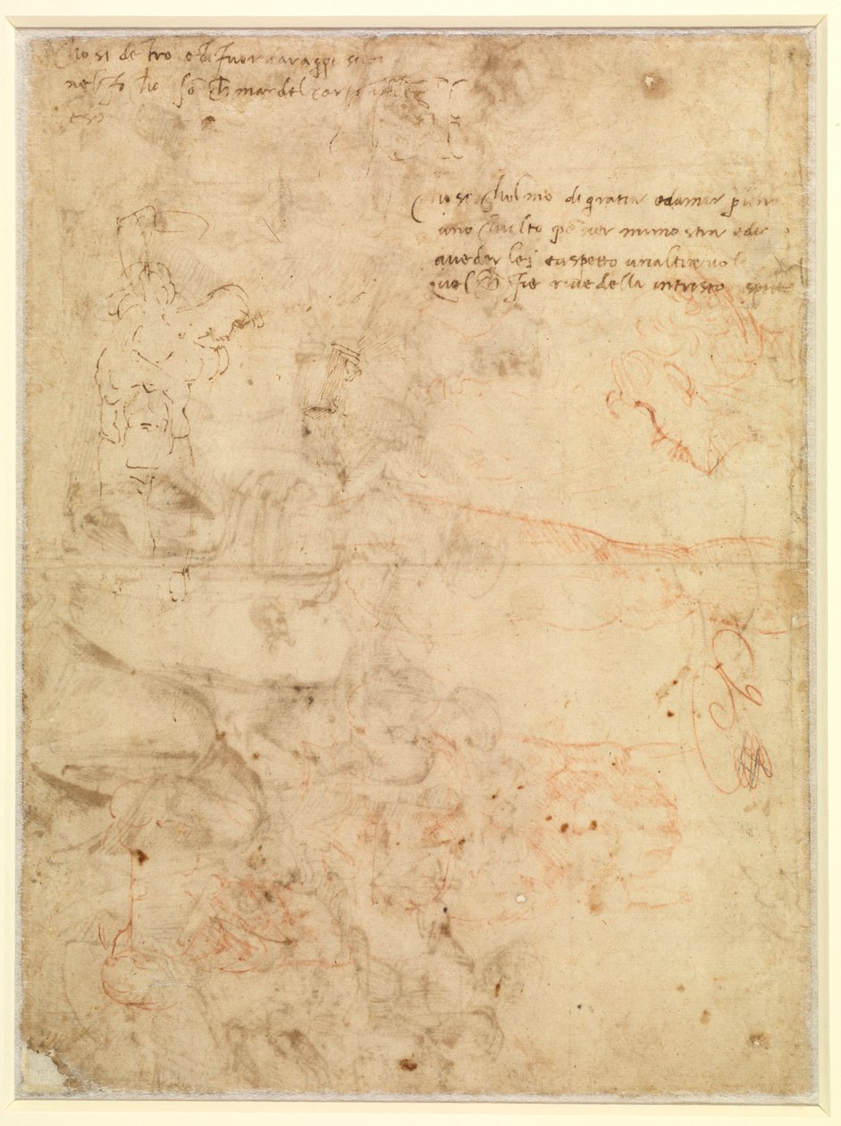 Studium postaci autorstwa Michelangelo Buonarroti