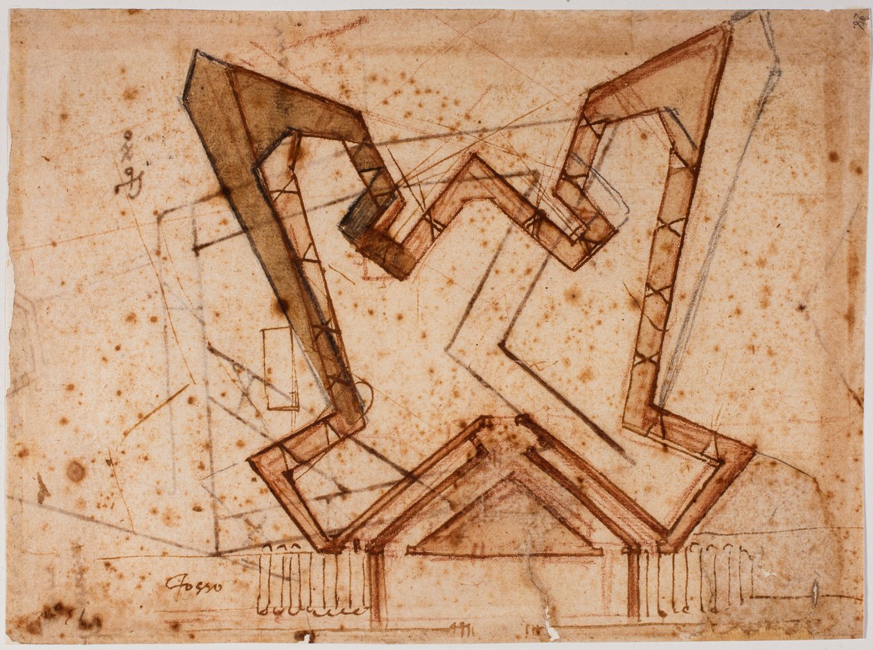 Fortyfikacja Bramy na Łąkę autorstwa Michelangelo Buonarroti