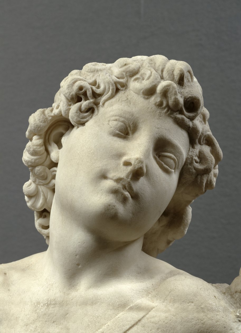 Głowa Kupidyna „Manhattan”, c.1494-96 (marmur) (szczegół) autorstwa Michelangelo Buonarroti