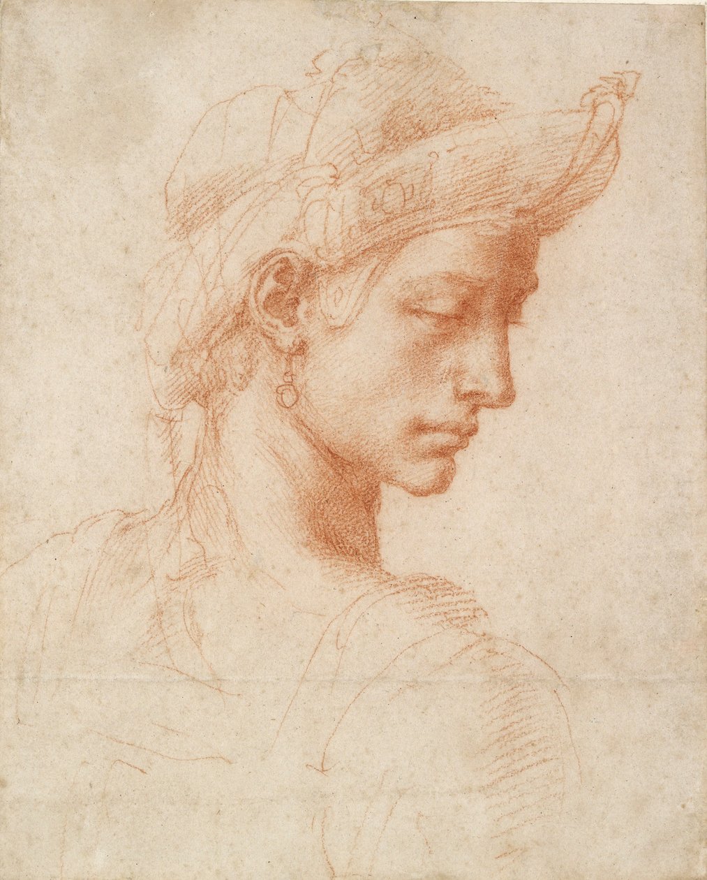 Idealna głowa, koniec XV-początek XVI wieku autorstwa Michelangelo Buonarroti