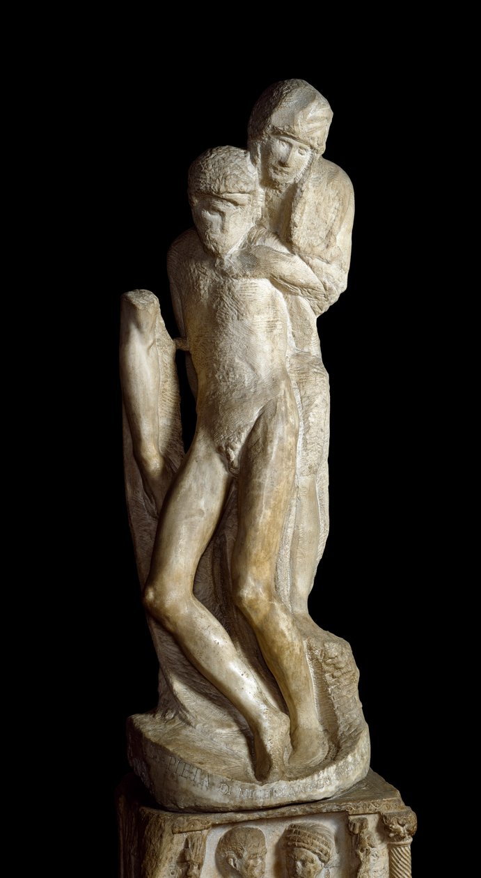 Pieta Rondanini. Rzeźba autorstwa Michelangelo Buonarroti