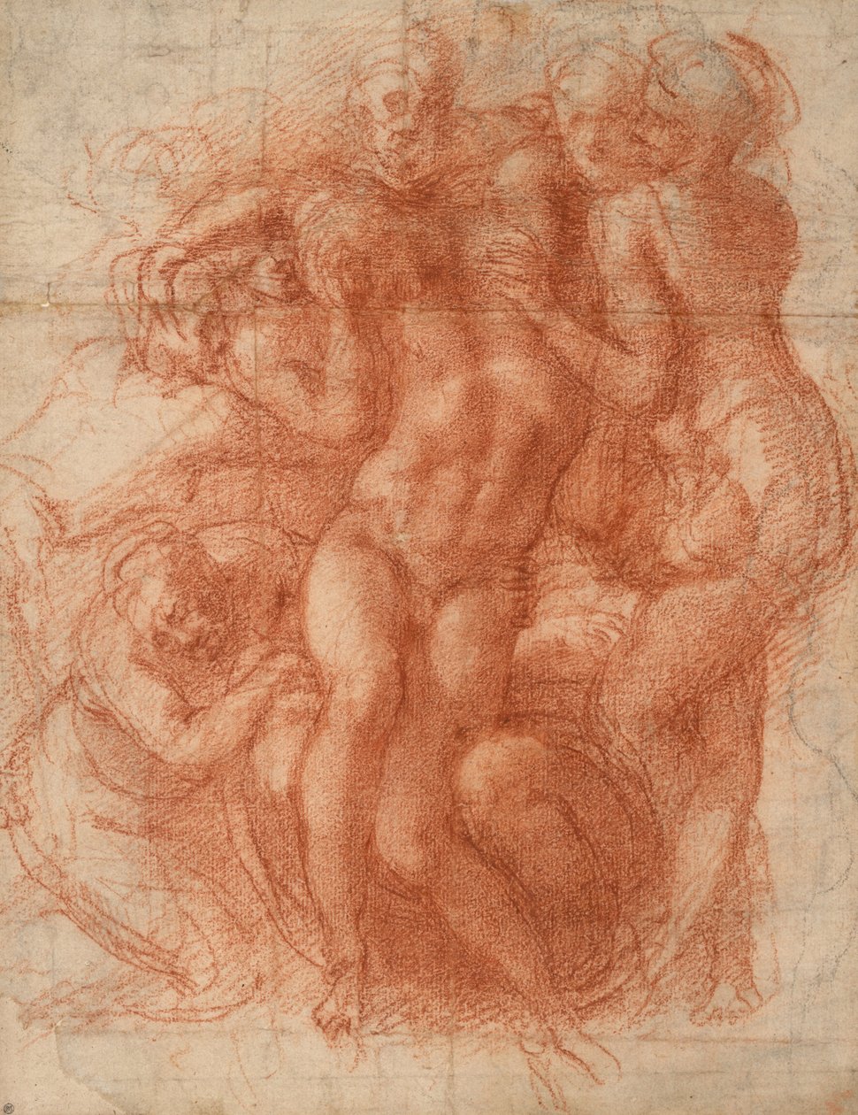 Lamentacja, ok. 1530 (czerwona kreda) autorstwa Michelangelo Buonarroti