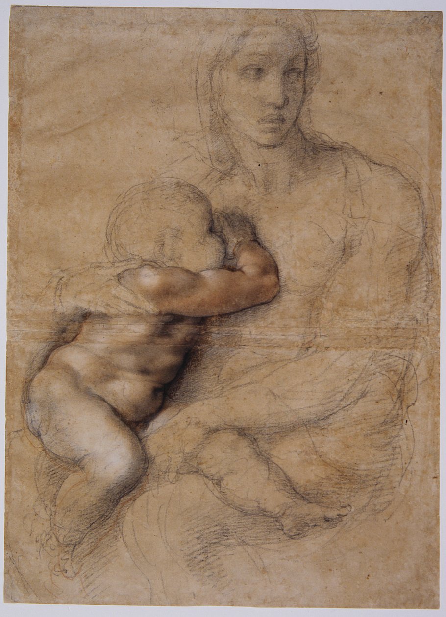 Madonna z Dzieciątkiem, ok. 1525 autorstwa Michelangelo Buonarroti