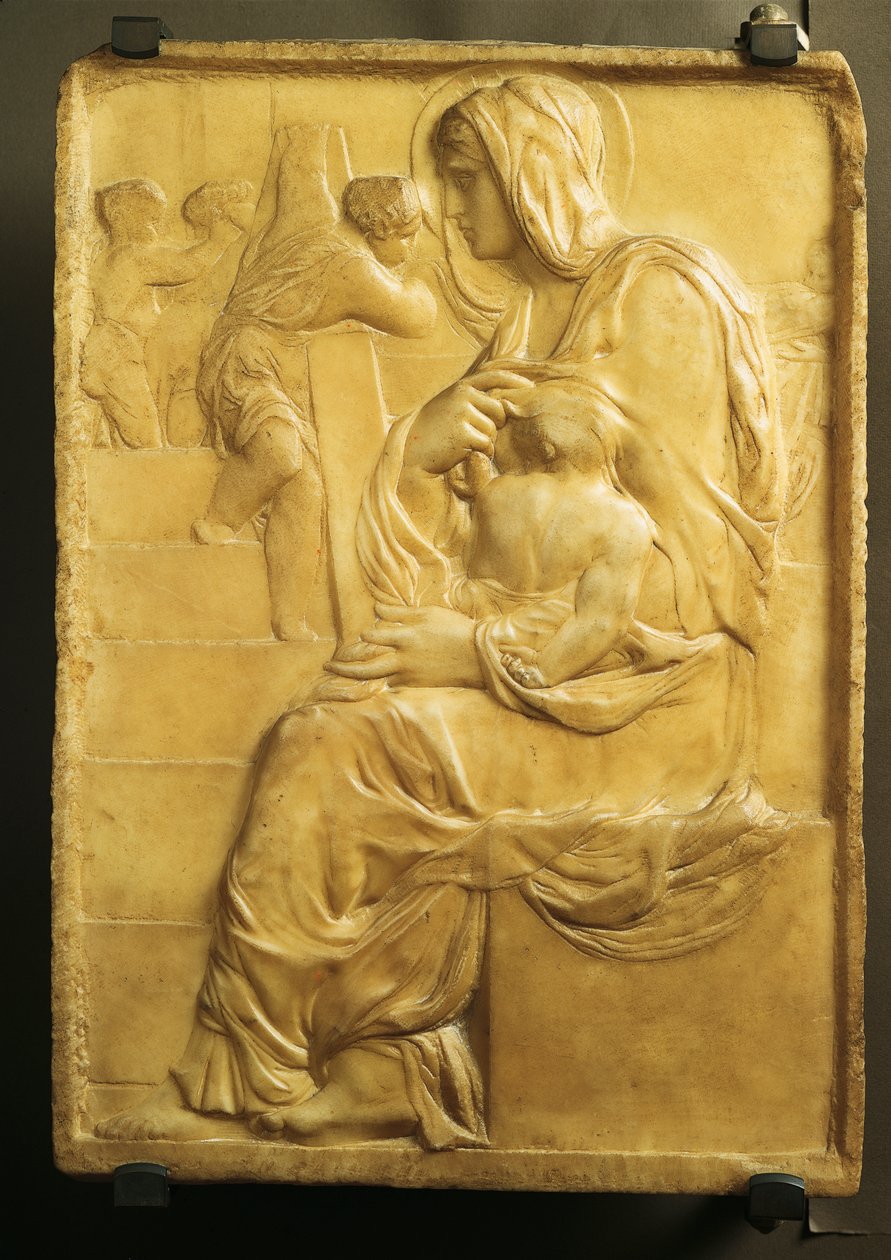 Madonna Schodów Michała Anioła (1475-1564) autorstwa Michelangelo Buonarroti