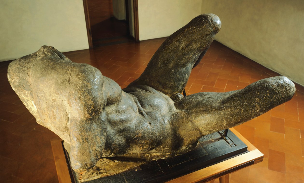 Model personifikacji rzeki dla Nowej Zakrystii San Lorenzo autorstwa Michała Anioła (1475-1564) autorstwa Michelangelo Buonarroti
