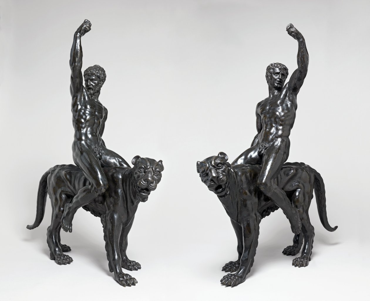 Nagie bachantki ujeżdżające pantery, c.1506-08 (brąz) autorstwa Michelangelo Buonarroti