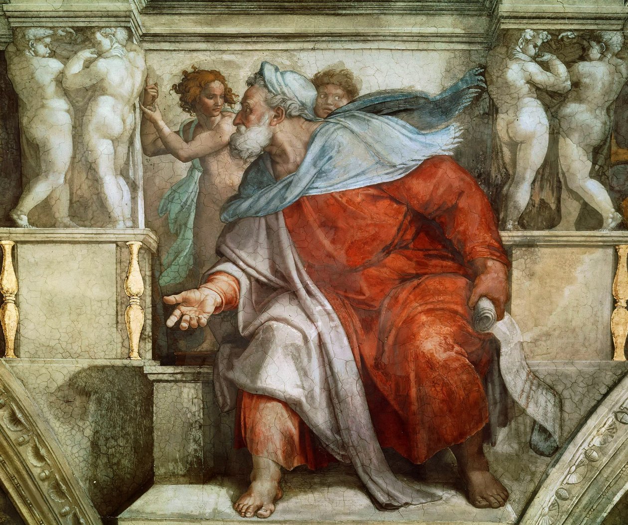 Prorocy i Sybille: sufit Kaplicy Sykstyńskiej Ezechiela w Watykanie, 1508-1512. autorstwa Michelangelo Buonarroti